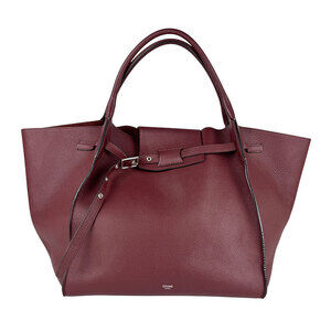 Celine Big Leather Handbag Bordeaux